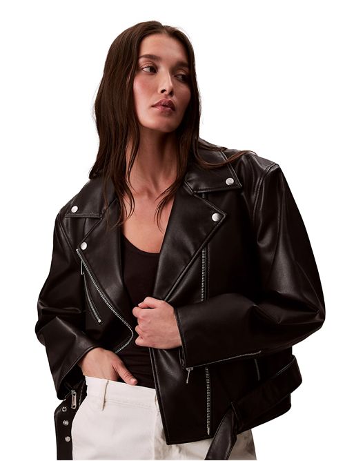 CALVIN KLEIN Faux Leather Biker Jacket CALVIN KLEIN | LV044C532GBAE